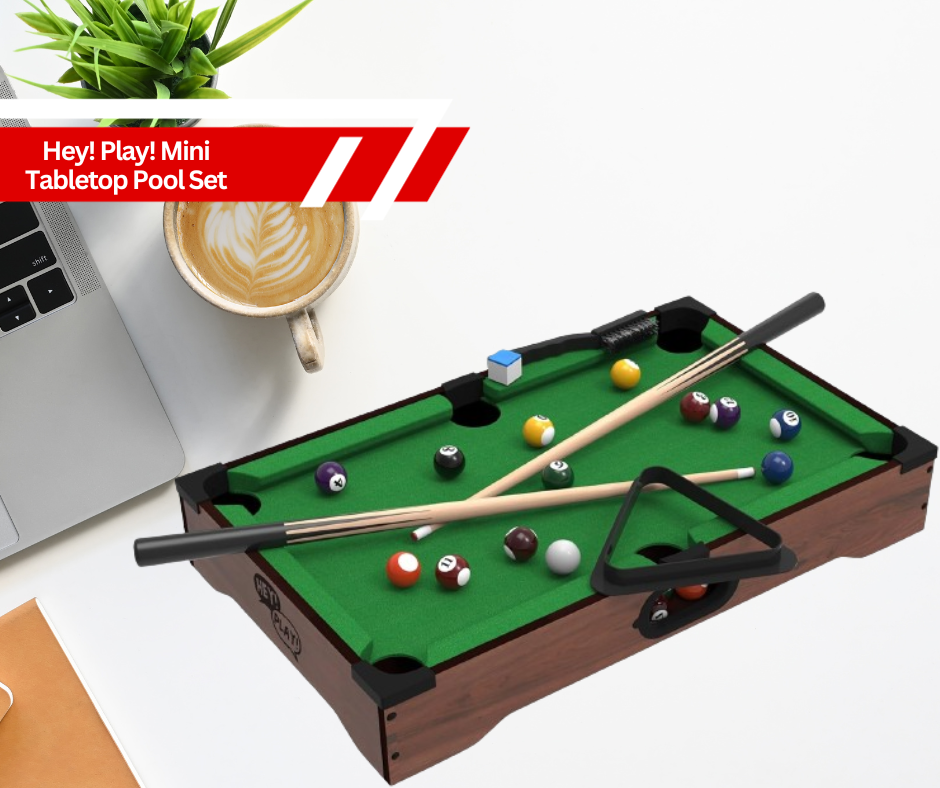 Hey! Play! Mini Tabletop Pool Set