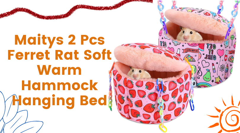Maitys 2 Pcs Ferret Rat Soft Warm Hammock Hanging Bed