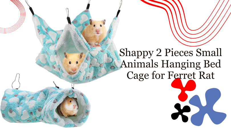 Shappy 2 Pieces Small Animals Hanging Bed Cage for Ferret Rat