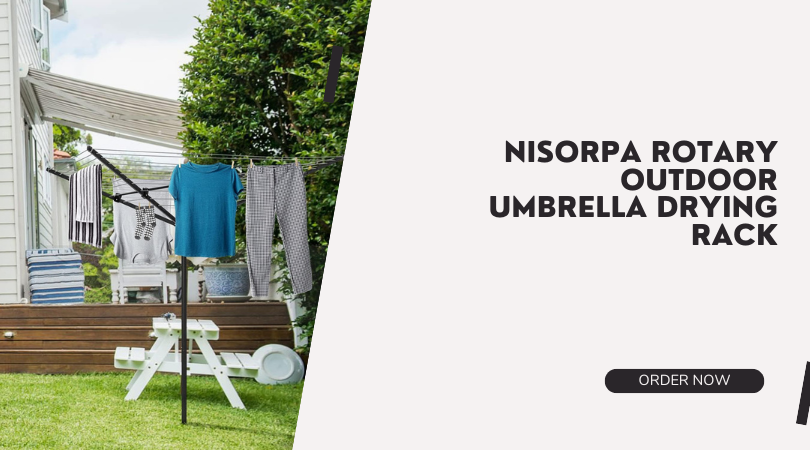 Nisorpa Rotary Outdoor Umbrella Drying Rack
